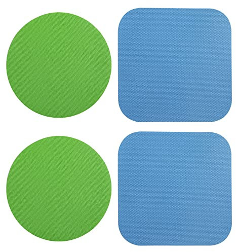 LUTER 4 Pièces Ouvre Bocaux Caoutchouc, Pot Gripper en Caoutchouc Multi-Fonctions Ouvre-Bocal pour Personnes Âgées Souffrant d'Arthrite Mains Faibles Sous-Verres de Cuisine (Bleu Clair, Vert)