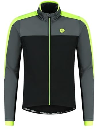 Rogelli Freeze Fahrradjacke Herren - Rennradjacke - Schwarz/Grau/Fluor - Größe 2XL