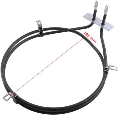 JCSPARES® - Resistenza Circolare Ventola 2000 Watt | Diametro esterno: 195 mm Per Forno Compatibile Con Ariston Hotpoint