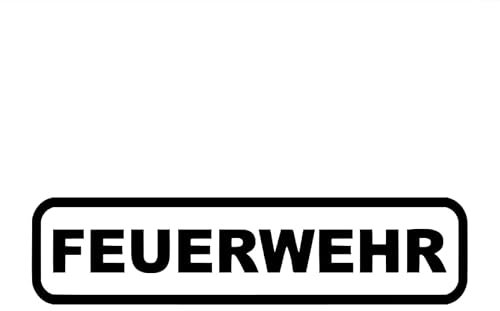 Feuerwehr Schrift Aufkleber Sticker Rahmen Einsatz Fire Rettungsgasse Sparset (2X S 2X L 1x XL) Farbe: Rot