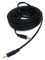 DRUT 15m 3.5mm to 3.5mm Stereo Audio AUX Cable Gold Connectors, Small 3 pin Jack to Jack Speaker Lead 50ft Black