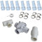 SPIRATO Pool Solarweiche Set 3-Wege-Ventil + T-Stück + Rückschlagklappe Bypass für Solarheizung mit 32-38mm Schlauchanschluss