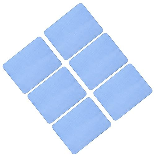 sourcing map 6Pcs Iron on Patches Fabric Repair Patches Iron-On Mending Fabric Light Blue 4.9x3.7 for Clothes Repair, Pants, Bags Hole Repairing and Decoration