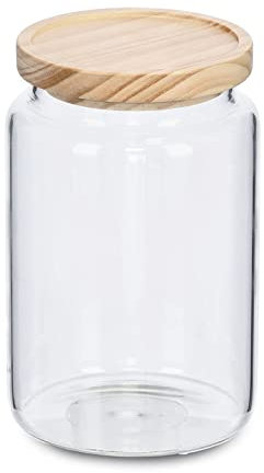 Vorratsglas mit Holzdeckel 1270 ml Zeller Present Vorratsglas mit Holzdeckel 1270 ml Zeller