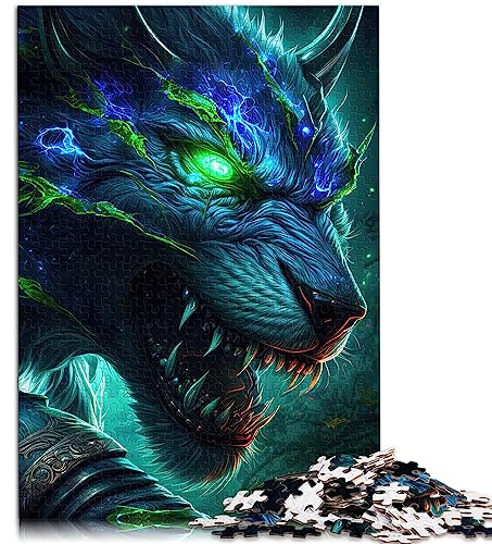 Puzzles „Kosmischer Kriegerwolf“, 1000-teilige Puzzles für Erwachsene, für Kinder ab 12 Jahren, Papppuzzles „Staycation Kill Time“, Größe: 26 x 38 cm