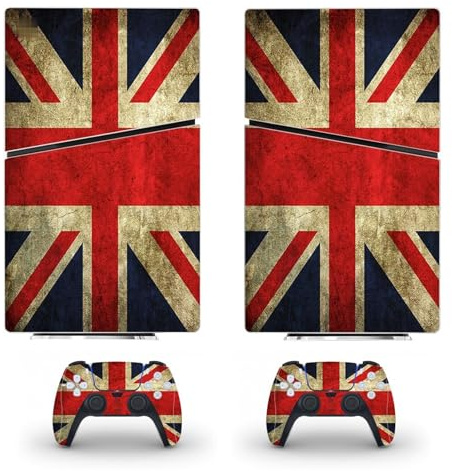 sans Bulles Skin pour PS5 Slim Disc Edition & Digital Edition Console Et Manette Vinyl Cover Skins Wraps Scratch Resistant, Compatible avec pour PS5 Slim 61668 Anti Rayures (Size : Disc Version)