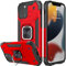 Honeyview ShockProof Case for iPhone 12 Pro Max with Ring Kickstand, Bumper Armour Phone Cover for Apple iPhone 12 Pro Max - Red