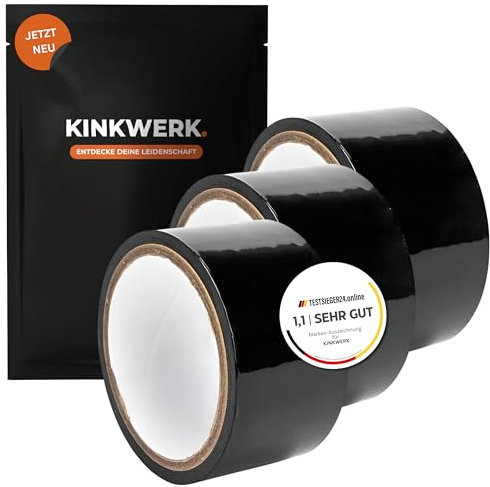 KINKWERK Bondage Tape für Frauen & Männer | 16m x 5cm | Statikfreies Tape | Vielseitig & Sicher | Spezial-PVC | Geruchlos & Hautschonend | Für alle Erfahrungsstufen (3)