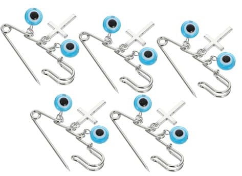 Operitacx 5st Stift Geschenke Ethnische Brosche Babygeschenke Für Babys Pullover Schalnadel Revers Brosche Halsband Pullover Broschen Hijab Reize Empfindlich Harz-leim Damen Augapfel