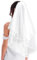 Lovunshou Brautschleier Hochzeitsschleier Damen Einfach Kurz Hochzeit Schleier mit Kamm für Bräute Dusche Junggesellinnenabschied Party Chucky Kostüm Halloween Mädchen Erstkommunion, weiß, 78cm/30 