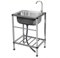 Évier de Cuisine Inox Autoportant Extérieur Évier De Jardin avec Robinet et Accessoires Evier 1 Bac Lavabo multifonction pour Cuisine Restaurant Garage Jardin Camping-car,48 * 35 cm
