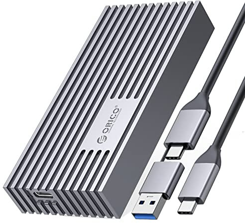 ORICO NVMe SSD Gehäuse 40Gbps für Thunderbolt 4/3, USB 4/ 3.2/3.1/3.0/2.0, JHL7440, Ganz aus Aluminium M.2 SSD Gehäuse-Adapter für PCIe 2280 M-Key (B+M Key) SSD, bis zu 3500 MB/s- M234GY
