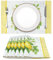 Arquiel Platzset 6er Set, Tischsets Zitrone Blume Hitzebeständige für Esstisch Dekoration Küche Tisch Drinnen Urlaub Dekors und Frühling Sommer(33 * 48cm)