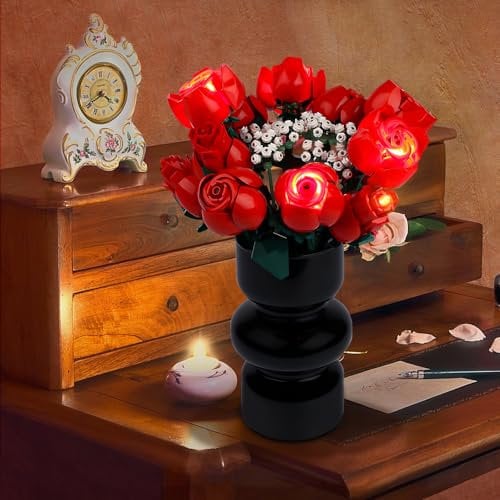 Kyglaring Kit di Luci a LED per Icons Bouquet di Rose 10328 (Non Set Lego), Illuminazione a Fiori 2024, Progettato per Roses Flowers Bouquet, Versione Classica
