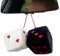 Car Dice - Dice, Fuzzy Plush Dice | Retro quadratische Dekoration Würfel mit Herz Stickerei, Retro Quadrat Plüsch Hängespiegel Würfel für Auto Interieur Ornament Dekoration, Schwarz und