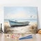 TISHIRON Paint by Numbers Boat, Beach by Number Artwork Seascape Painting Paint by Number Kits Seagulls Flying Unframed Paint by Numbers for Adults Beginner Wall Decor Acrylic Paints 16x 20