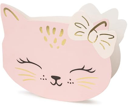 Libetui Set 6 Einladungskarten Katze Kitty Geburtstag Mädchen Kindergeburtstag Einladungen Katzengeburtstag Katzen Treff Katze Party Einladung Invitation