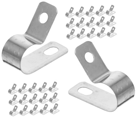 OSALADI 50pezzi Fermacavi Per Muri Elementi Di Fissaggio Per Cavi Morsetti Di Fissaggio Per Cavi Kit Fascette Stringitubo Piccolo Morsetto Per