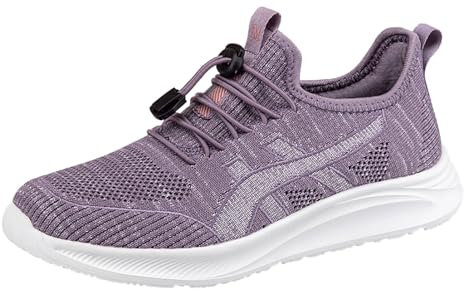 Generico Scarpe Estive Donna Sneakers Bianche Scarpe Casual Sportive da per la Primavera e L'Estate, Antiscivolo, alla, Leggere Scarpe da Corsa Donna Scarpe da Calcetto (Purple, 38)
