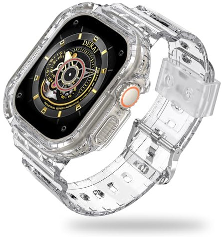 Modello migliorato 2024: BELIYO compatibile con cinturini Apple Watch SE2/SE/9/8/7/6/5/4/3/2/1, cinturini in TPU, cinturini tipo armatura per Apple Watch, robusti e durevoli, adatti per 42/44/45 mm