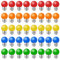 MZYOYO 40er Pack Bunte Glühbirnen E27 Außen,Farbige LED Glühbirne E27,1W G45 E27 LED Bunt für Lichterkette Party Weihnachten Deko,Rot Grün Blau Orange Gelb,Kunststoff