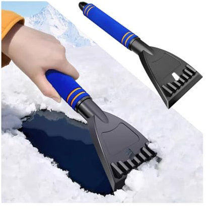 CGEAMDY Auto Eiskratzer Scheibenkratzer, Auto Eisschaber Winter Schneeschaufel Windschutzscheiben-Schneeschaufel Tragbares, Eiskratzer Auto-Rutschfester Softgriff, Eiskratzer Auto Ergonomischer Profi