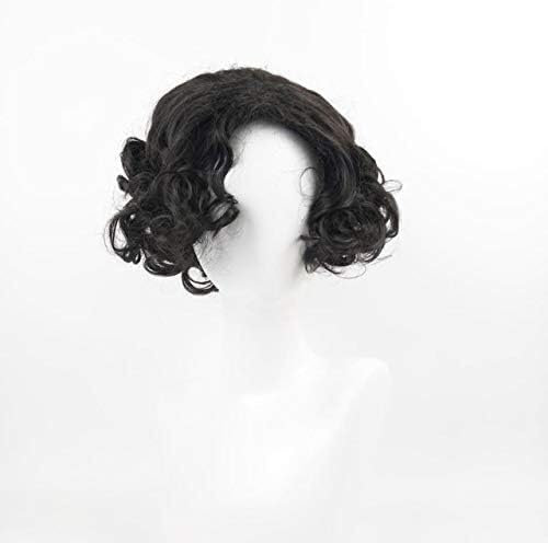 Wig Anime Cosplay Jon Snow Herren-Perücke, gelockt, kurz, Kunsthaar, for Erwachsene, Einheitsgröße, Jon Snow + Kappe
