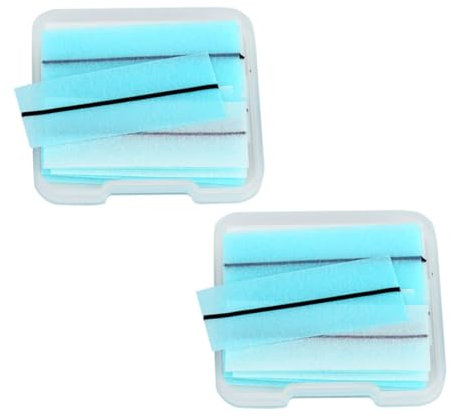Générique 2 Boîtes Bande Adhésive Auto-adhésive Pour Cils Duo Trousse Faux Cils Demi-cils Oeil De Chat Scellant Fouetter Coller Des Bandes De Cils Baguettes Blue Gelée De Colle