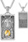 DAYLINLOVE Wolf Halskette 925 Sterling Silber Therian Halskette Hundemarke Wolf Anhänger Halskette Wikinger Nordisch Amulett Schmuck Geschenke für Männer Wolf Liebhaber
