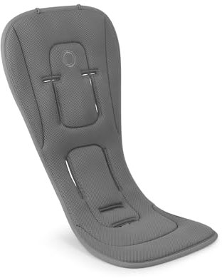Bugaboo Colchoneta Doble Confort para carritos, Comodidad para todas las estaciones, Ajuste mejorado, Compatible con todos los carritos Bugaboo, Reversible, Malla 3D supersuave, Moon Grey