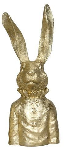 Posiwio Hasenbüste Goldie goldfarben H41cm Hasenkopf Deko Ostern Osterhase - HASENDAME