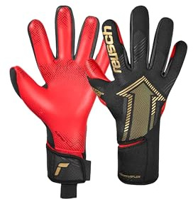 Reusch Profi Torwarthandschuhe Erwachsene | starker Grip & atmungsaktiv | erweiterte Grip-Zone, für Training & Spiel, Naturrasen & Kunstrasen, Größe 7,5-12, Fastgrip Gold X GluePrint