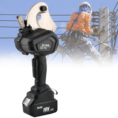 Professional 60KN Cordless Cable Cutter, Hydraulic Ratchet Tool for Aluminum/Copper & SWA Lines (EC-54M Model)(54M)