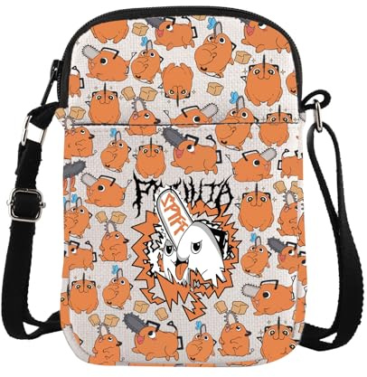 TSOTMO Anime Merch Chainsaw Dog Crossbody Bag for Cartoon Fans Anime Manga Gift for Lovers