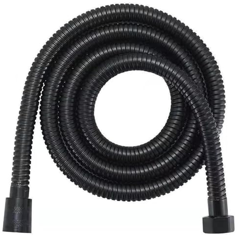 Duschschlauch 1,5m Schwarz, Brauseschlauch 150cm, Shower Hose, Schlauch Dusche (Schwarz)