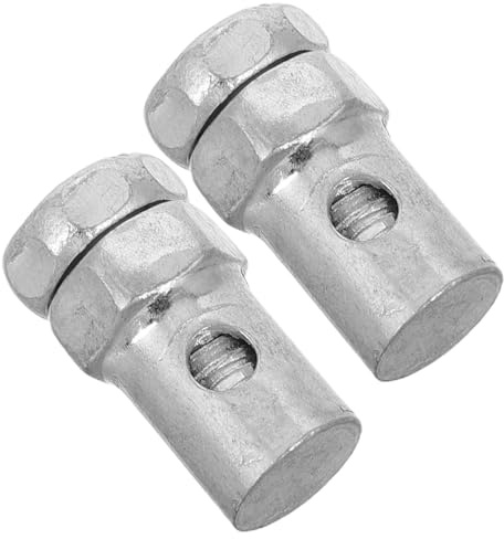 Healvian 2pcs Brake Cable Crimp Ends Throttle Cable Ends Metal Clamp Replacement for Go Kart ATV Bicycle Motorcycle Repair Kit Part