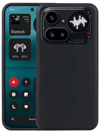 Wigento Stoßfeste Silikon Hülle für Nothing Phone 4a Pro, Kamera Schutz, Kratzfest, präzise Aussparungen, Flexible Handyhülle (Schwarz)