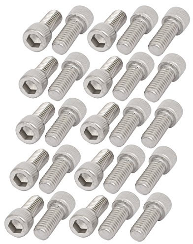 sourcing map 25pcs 5/16-18 x 3/4 304 Edelstahl Vollgewinde Innensechskant Kopf Schrauben DE de