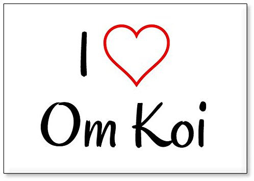 Mundus Souvenirs - Ich Liebe Om Koi, Kühlschrankmagnet (Design 3)