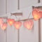Lights4fun 10er LED pinke Papier Herz Lichterkette Timer batteriebetrieben Muttertagsgeschenk