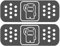 Decus Shop DOMO KUN PFLASTER SMALL 2ST XXL 1026 (grau) // Sticker OEM JDM Style Aufkleber