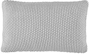 Marc O Polo Strick Dekokissen Plaid Nordic Knit Silver Dekokissen 50x50 cm