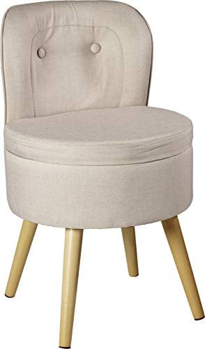 Echtwerk Sessel “ׄVince“, Polstersessel, Skandinavischer Sessel, Stuhl mit Komfort, hohe Rückenlehne, weiche Schaumstoffpolsterung, für Wohnzimmer & Leseecke, Holzfüße, 42 x 42 x 71 cm, 6,2 kg, creme