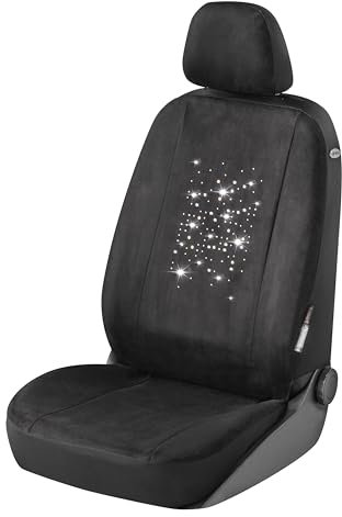 Walser 11067 Autositzbezug Angelina verziert mit Kristallen von Swarovski, Schonbezug für Vordersitz, Sitzschoner