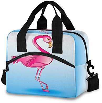 Mnsruu Sac à déjeuner avec flamant rose rose