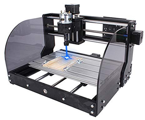 hzexun CNC 3018 Pro-M Macchina per incisione laser, 5.5W Modulo laser,GRBL Control fresatrice PCB a 3 assi incisore per plastica, legno, acrilico, PVC, PCB Area di lavoro 300 * 180 * 49mm
