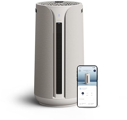 BLUEAIR ComfortPure - Purificador de aire 3 en 1 más potente para refrigeración, calefacción, aire – Limpiador HEPASilent para el hogar, mascotas, alergias, polvo, olor, cubre 1689 pies cuadrados en 1