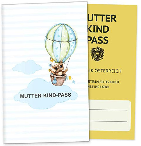 OLGS Mutter-Kind-Passhülle Österreich Eule Finny - Schutzhülle für MuKi-Pass, Schwangerschaft, ohne Personalisierung