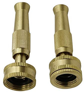 Household Hose Adapter Brass Spray Gun with 3/4,1/2 to 3/4 Female Thread Adjustable Water Gun Car Wash Garden Lawn Watering Spray Gun 1 Pc (Color : 1I2 to 3I4 Inch)