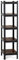 Stagecaptain Heavyrack Design Lagerregal - Standregal für Küche, Lagerräume, Wohnzimmer & Büro - Storage Shelf mit 5 Regalböden in hellem oder dunklem Holz - Regal im Industrial Design - Schwarz